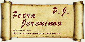 Petra Jereminov vizit kartica